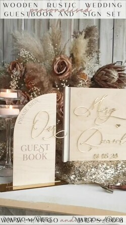 WEDDING GUEST BOOKS Wooden Rustic Guestbooks Rustic Wooden Wedding GuestBook, Boho Instax Instant Photo Booth, Wood Album Rustic guest book polaroids18