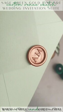 HOCHZEITS EINLADUNGEN moderne Kalligraphie / feine Kunst Feine Kunst Elfenbein Salbeigrüne Hochzeitseinladung, Veranstaltungs-Skizze Hochzeitseinladungen, Vintage Goldene Einladungsreihe, Individuelle Hochzeit Veranstaltungs-Einladung, Deckled Edge Italien Einladungen mit RSVP17