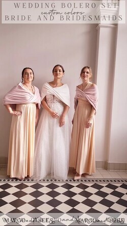 BRIDE bolero, robes, garter WEDDING BOLERO & SHRUGS blush Pink velvet bolero with sleeves for bridesmaid, Wedding dress topper for maid of honour, cover for wedding dress, perfect white wedding bolero, velvet wedding bolero7