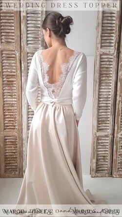 BRIDE bolero, robes, garter WEDDING BOLERO & SHRUGS Wedding Bolero Long Sleeve, Wedding Puff Sleeve Shrug, Bridal wedding Coverup,  Wedding Dress Topper, Bridal Capelet12