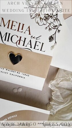 WEDDING INVITATIONS gold / rose gold / silver / glitter Arch Gold Ivory Gold wedding invitation suite, Ecru Floral Wedding Invites, Glamour Wedding Invitations, Elegant Wedding Set25