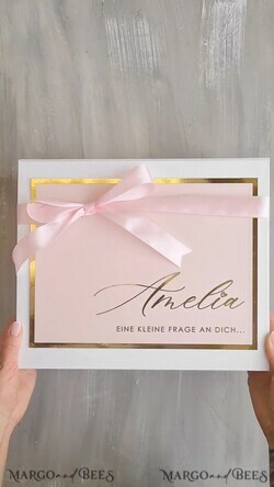 Brautjungfer/Trauzeuge Box Trauzeugin Geschenk Fragen Box XXL Trauzeugin Geschenk Fragen Box, Brautjungfer Trauzeuge, Möchtest Du meine Trauzeugin sein Box, Geschenkschachtel, Trauzeuge Fragen9