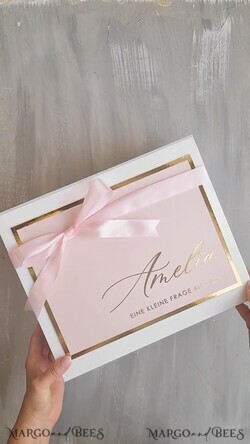 Brautjungfer/Trauzeuge Box Trauzeugin Geschenk Fragen Box XXL Trauzeugin Geschenk Fragen Box, Brautjungfer Trauzeuge, Möchtest Du meine Trauzeugin sein Box, Geschenkschachtel, Trauzeuge Fragen13