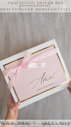 Brautjungfer/Trauzeuge Box Trauzeugin Geschenk Fragen Box XXL Trauzeugin Geschenk Fragen Box, Brautjungfer Trauzeuge, Möchtest Du meine Trauzeugin sein Box, Geschenkschachtel, Trauzeuge Fragen16