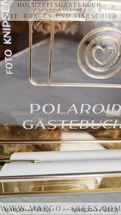 HOCHZEITS-GÄSTEBÜCHER Hochzeitsgästebuch Hochzeitsfoto-Gästebuch Polaroid Gold Acryl Hochzeitsgästebuch Personalisiertes Schilderset Samtbeige Sofort-Fotobuch Boho Elegant Instax Hochzeitsfoto-Gästebuch15