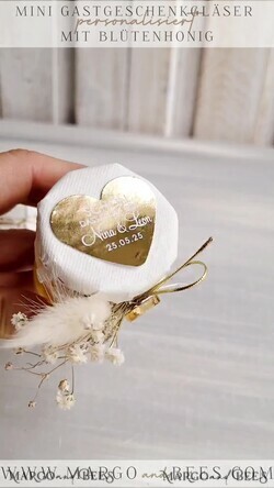 HOCHZEITSGESCHENKE Gastgeschenke Hochzeit Personalisierte Gastgeschenkgläser mit Blütenhonig, Gastgeschenke Hochzeit Honig, Honiggeschenkglas mit Honig, handgemachte Gastgeschenke zur Hochzeit.5