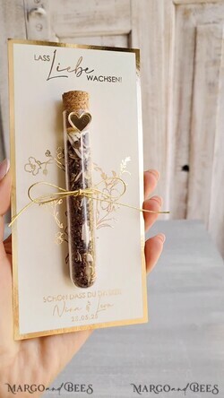 HOCHZEITSGESCHENKE Gastgeschenke Hochzeit Personalisierte Gastgeschenke Hochzeit mit Blumensamen Reagenzglas, personalisiertes Gastgeschenk Hochzeit Samen handgemachtes Gastgeschenk Hochzeit Brautpaar7