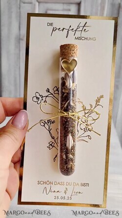 HOCHZEITSGESCHENKE Gastgeschenke Hochzeit Personalisierte Gastgeschenke Hochzeit mit Blumensamen Reagenzglas, personalisiertes Gastgeschenk Hochzeit Samen handgemachtes Gastgeschenk Hochzeit Brautpaar.7