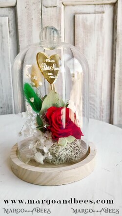 Geschenke zum Muttertag Glaskuppel mit Trockenblumen Glaskuppel mit Trockenblumen & Rose – Geschenkidee zum Muttertag9