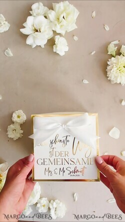 NEWLY WEDS COUPLE GIFTS Geldgeschenk zur Hochzeit  Personalisierte Hochzeits-Geschenkbox Geldgeschenk zur Hochzeit – Exploding Box als stilvolle und persönliche Überraschung11