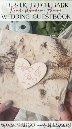 HOCHZEITS-GÄSTEBÜCHER Holzrustikale Gästebücher Individueller Hochzeitsgastbuch, Holzalbum Boho Fotokabine graviertes Holzbuch Boho Sofortfotoalbum4