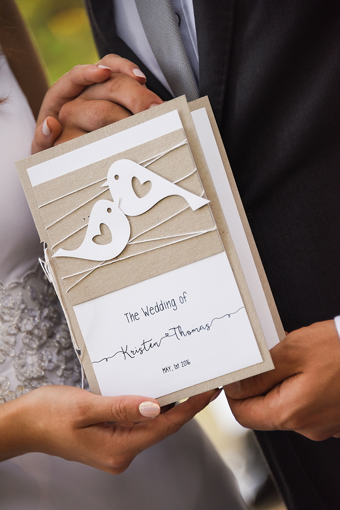 rustic birds wedding invitation