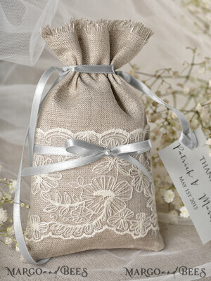 Beige Zippered Cotton Cosmetic Bag - Luxury Wedding Invitations, Handmade  Invitations & Wedding Favors