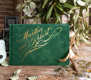  Velvet Instax Guestbook Luxury  Navy Blue Instax velvet Wedding GuestBook Gold, Large Instant Wedding Guest Book, Polaroid velvet Guestbook