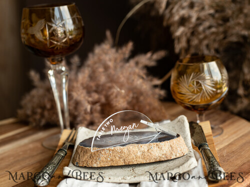 Modern Arch Acrylic Place Card with Stand, Arch Clear Name Cards ...