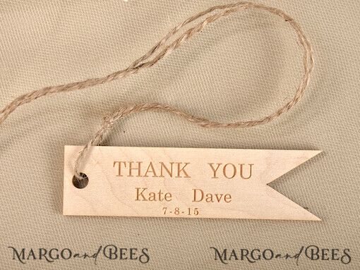WEDDING FAVORS Wedding Favor Wood Tags romantic wedding favors, engraved tag