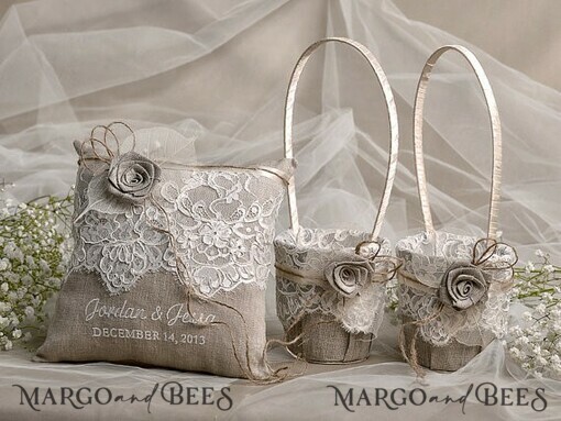 BASKET, PILLOWS & SHOES shabby chic pillow