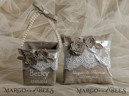 BASKET, PILLOWS & SHOES shabby chic pillow