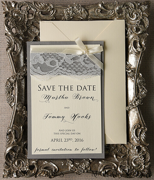 SAVE THE DATES rustic shabby chic