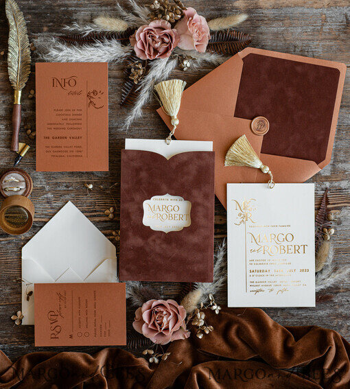 WEDDING INVITATIONS gold / rose gold / silver / glitter 