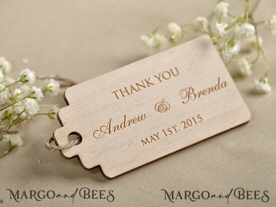 HOCHZEITSGESCHENKE Hochzeitsgeschenk Holzetiketten Hochzeitsgeschenke, individuell geformte Holzanhänger 32/dr/wt