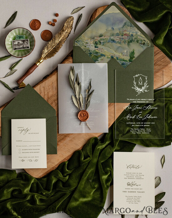Olive Branch Wax Seal  Anticipate Invitations