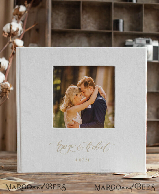 WEdding Combo Guestbook and Photo Album, Photo Booth Album with  personalised pages