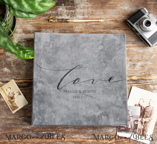 WEdding Combo Guestbook and Photo Album, Polaroid Photo Album with writing  space