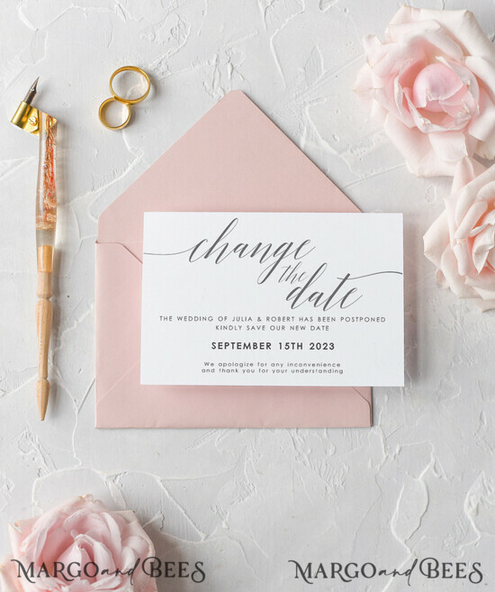 Personalised Vintage/ Shabby Chic Wedding Save the Date Cards with Envelopes 