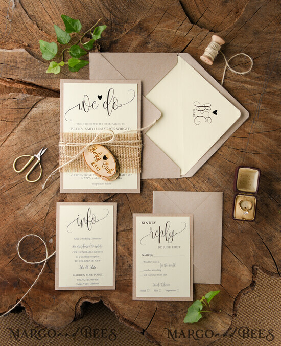 WEDDING INVITATIONS forest / Mountains / woodland theme Wedding invitations custom colors, natural rustic stationery 001/CW/z