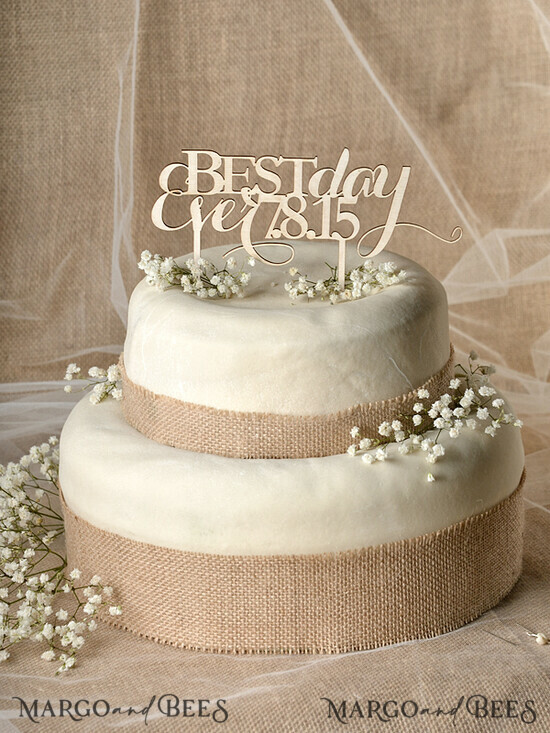 CAKE TOPPER RUSTIC topper, wooden 10/RUS/CT