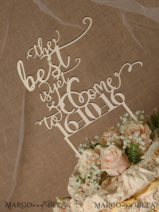 CAKE TOPPER RUSTIC topper, wooden 15/rus1/CT