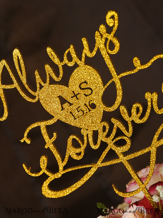 CAKE TOPPER glitter wedding cake topper, chick cake topper 12/gltt/CT