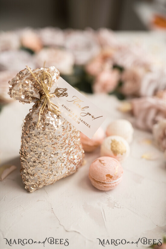 wedding favors favor bags glitter glamour