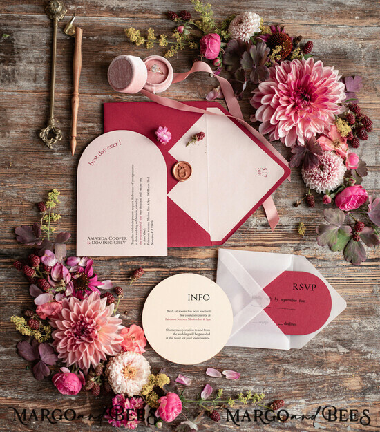 Blush pink wedding invitations, pink wedding invitations, floral wedding  invitations, floral wedding stationery, floral wedding accessories, pink