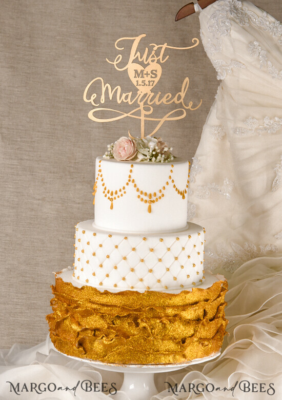 TORTENDEKORATION  
 Gold
 Topper, eleganter Kuchen-Topper 07/gold/CT