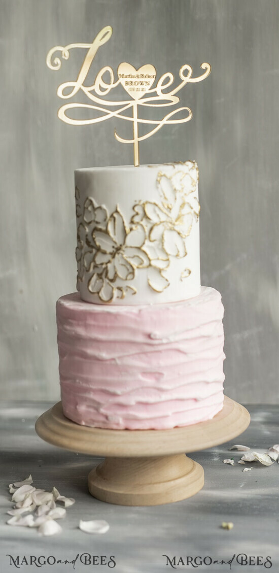 TORTENDEKORATION  
 Gold
 Hochzeitstortenfigur, goldene Tortenfigur 21/gold/CT