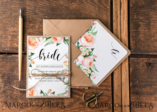 BRIDAL SHOWER INVITATIONS watercolor elegant 01/Bhk/BS