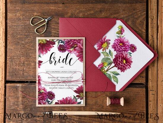 BRIDAL SHOWER INVITATIONS watercolor bridal shower 02/fall/BS