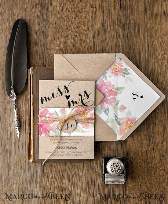 BRIDAL SHOWER INVITATIONS watercolor elegant 04/Wcg/BS