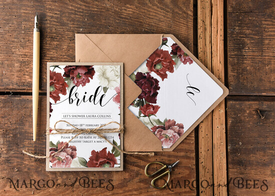 BRIDAL SHOWER INVITATIONS watercolor blossom 04/fall/BS
