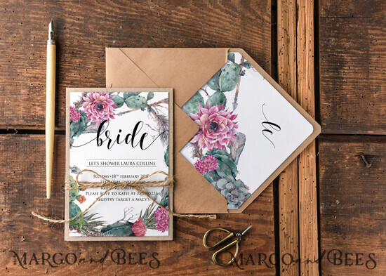 BRIDAL SHOWER INVITATIONS watercolor elegant 13/Bhk/BS