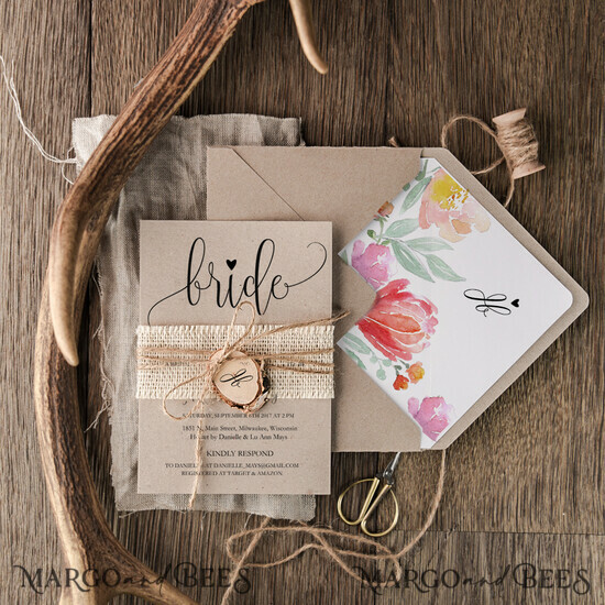 BRIDAL SHOWER INVITATIONS botanical bridal shower 002/BCCs/BS
