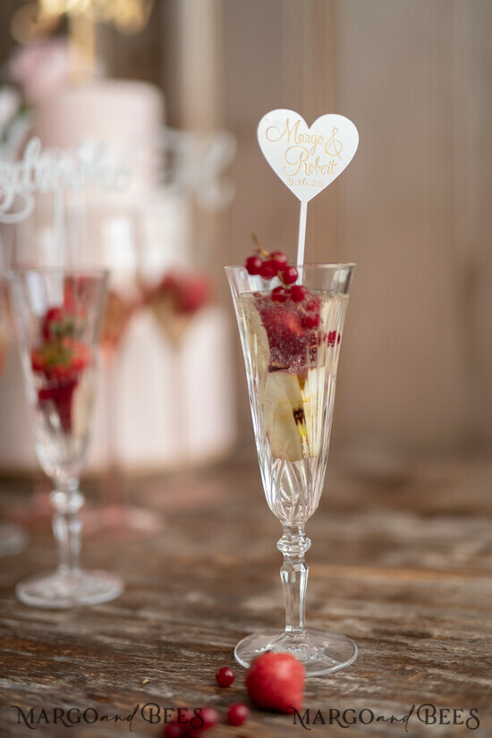 TORTENDEKORATION  
 Drink Toppers Kuchenaufsatz, Namensaufsätze 7/acrylo/ST