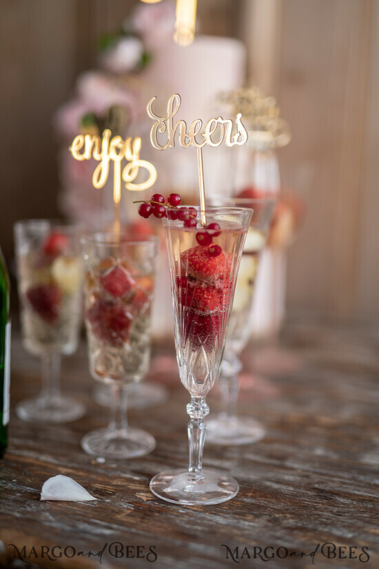 TORTENDEKORATION  
 Drink Toppers Tortenaufsatz, Getränkebeschriftungen 8/acrylo/ST