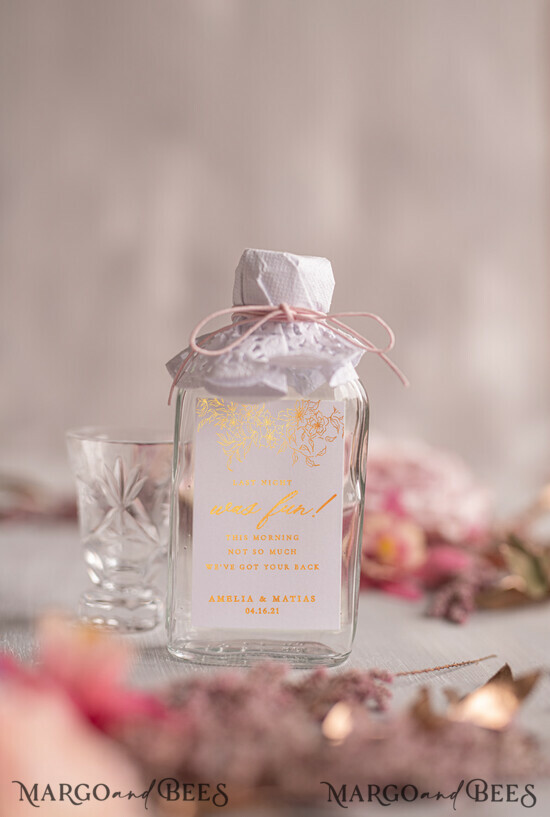 WEDDING FAVORS wedding hangover kits wedding favor ideas, hangover kit for day after 15/GOLDKALW/but