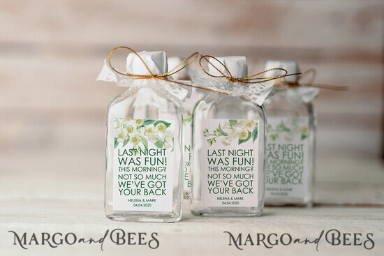 WEDDING FAVORS wedding hangover kits cute wedding favor cards, presonalized hangover kit 28/kit/but