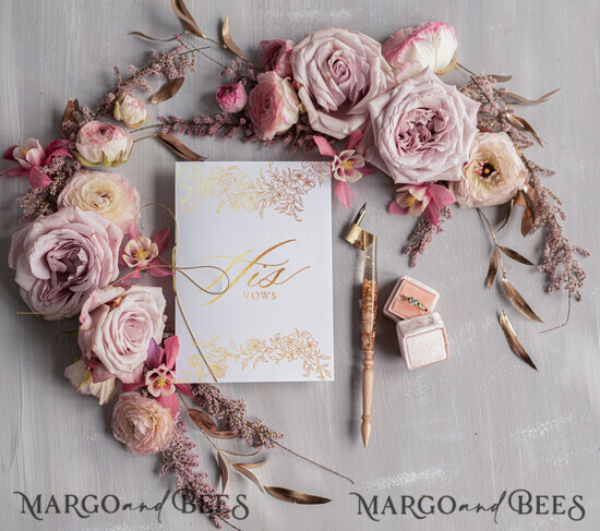 WEDDING VOWS Acrylic Clear Gold Wedding vows, luxury 15/GOLDKALW/wv