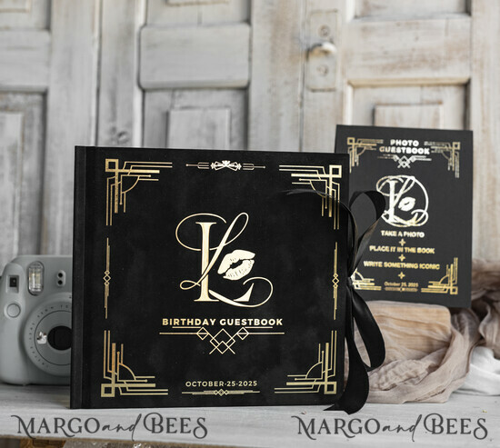WEDDING GUEST BOOKS Velvet Instax Guestbook Black Boho Instax velvet Wedding GuestBook Gold, Black Instant Wedding Guest Book, Polaroid velvet Guestbook Black Golden wedding 50/VelvetGG/kwg