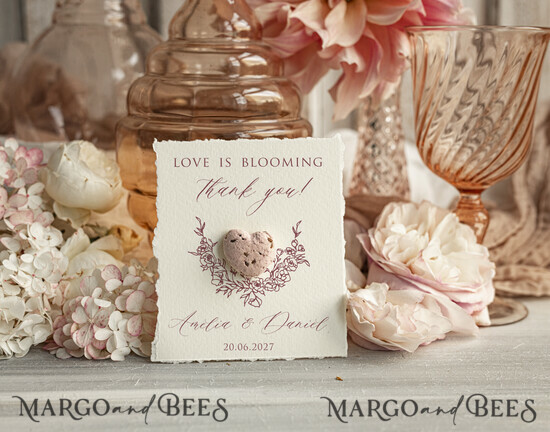WEDDING FAVORS  Seeds of Love Wedding Favor gifts in bulk Personalized Seed Card With Plantable Seed Paper. let love grow Thank you gifts for guests 17/rser/SeedFG